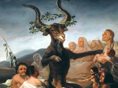 Detalle de 'El aquelarre', cuadro de Francisco de Goya pintado en 1798.
