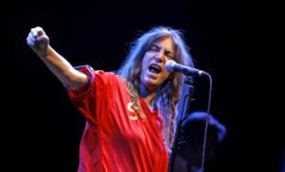 Patti Smith, durante un concierto en Madrid en 2010.