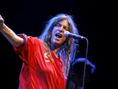Patti Smith, durante un concierto en Madrid en 2010.