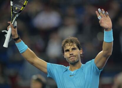 Nadal, tras vencer a Dolgopolov. 