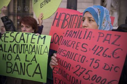 Una protesta d&#039;afectats per la hipoteca. 