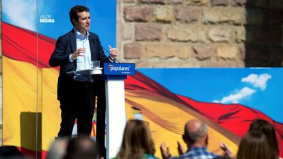 Pablo Casado en Torrelavega, el pasado 30 de marzo.