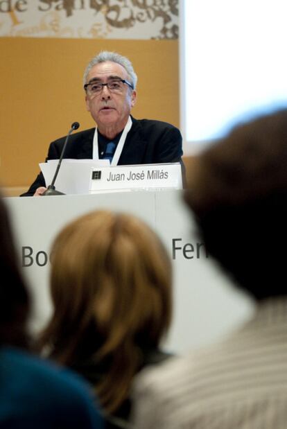 Juan José Millás, en su intervención ayer en Guadalajara.