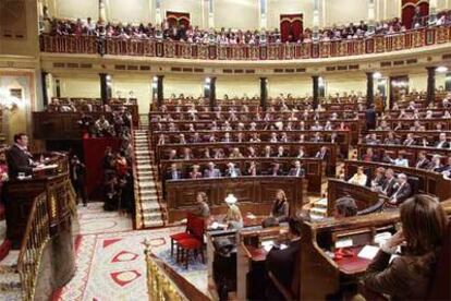 El hemiciclo del Congreso de los Diputados durante un pleno.