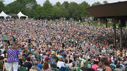 Celebración del 50 aniversario de Woodstock en Bethel, Nueva York.