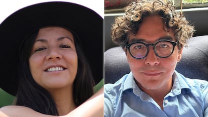 Ximena Guzmán y José Muñoz en fotografías compartidas en sus redes sociales.