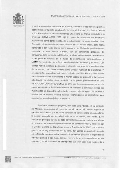 Auto prisión Santos Cerdán