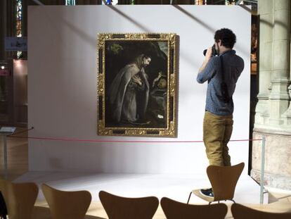 La Diputación de Álava ha presentado el cuadro "San Francisco de Asís meditando de rodillas", de El Greco.