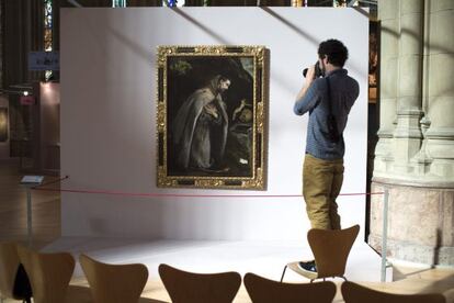 La Diputación de Álava ha presentado el cuadro "San Francisco de Asís meditando de rodillas", de El Greco.