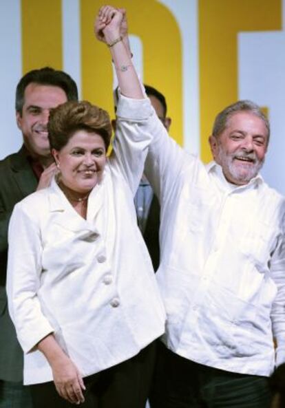 Rousseff and Lula da Silva seen last October.