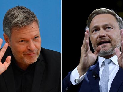 Robert Habeck (izquierda), de Los Verdes, y Christian Lindner, del FDP. AFP / REUTERS