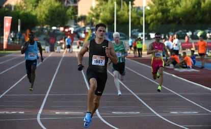 Bruno Hortelano, en su primera carrera de 100 metros en 25 meses.