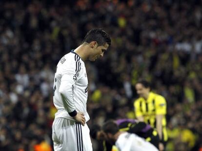 Cristiano Ronaldo, al finalizar el partido de Liga de Campeones.