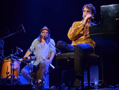 El pianista Baptiste Trotignon y el percusionista Minino Garay en Madrid. 