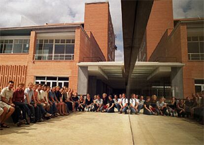 Estudiantes Erasmus extranjeros en el campus de Gandía de la Universidad Politécnica de Valencia.