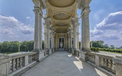 Entrada al café Gloriette, en el palacio vienés de Schonbrunn.