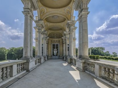 Entrada al café Gloriette, en el palacio vienés de Schonbrunn.