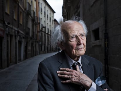 Zygmunt Bauman, no início de 2016, em Burgos, na Espanha.