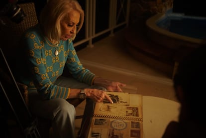 Laura Bozzo durante la grabación de su documental.