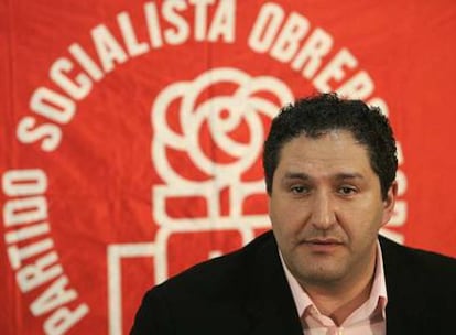 El diputado regional José Cepeda, en la presentación oficial de su candidatura a la secretaría general del PSM.