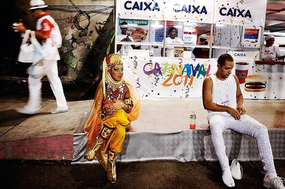 Un momento de descanso en Copacabana.