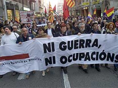 Manifestaciones en Valencia contra la guerra de Irak