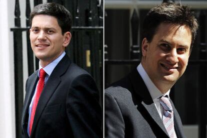 A la izquierda, David Miliband. A la derecha, su hermano Ed.