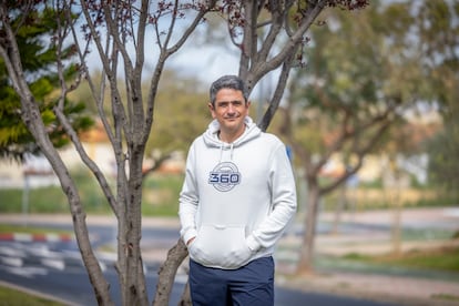 Javier Díaz, former user of the drug Ozempic, in Bormujos, Seville, on Monday.