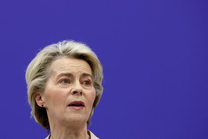 La presidenta de la Comisión Europea, Ursula von der Leyen, el pasado 27 de noviembre en Estrasburgo.