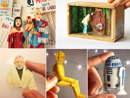 Algunas de las miniaturas de diferentes películas como ‘Zoolander’ o ‘Star Wars’.