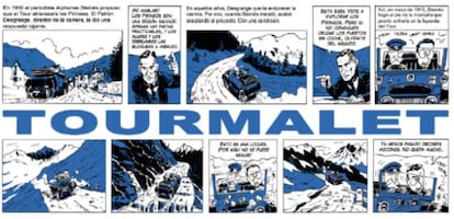 Cómic de Txema Gallego sobre el Tourmalet del Tour de Francia.