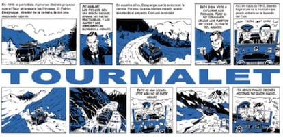 C&oacute;mic de Txema Gallego sobre el Tourmalet del Tour de Francia.