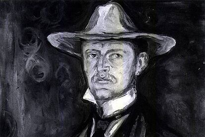 Autorretrato de Edvard Munch.