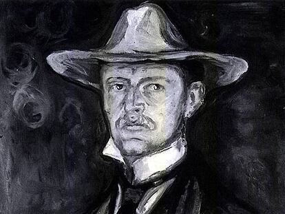Autorretrato de Edvard Munch.