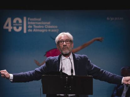 José Sacristán, ayer durante la entrega del Premio Corral de Comedias en el Festival de Almagro.