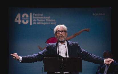 José Sacristán, ayer durante la entrega del Premio Corral de Comedias en el Festival de Almagro.