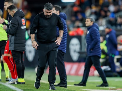 Gennaro Gattuso, durante el partido de Copa contra el Athletic.