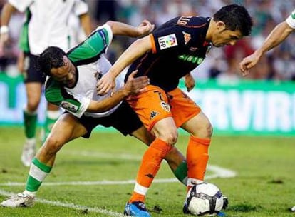David Villa, en el partido ante el Racing.