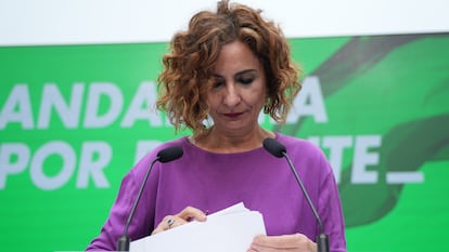 María Jesús Montero, el pasado viernes en un acto del PSOE en Sevilla.