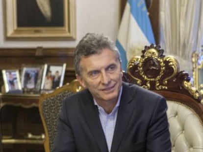 O presidente argentino, Mauricio Macri, nesta segunda-feira em Buenos Aires.