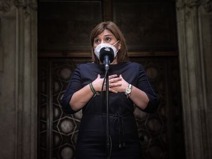 La presidenta del PP valenciano, Isabel Bonig, este lunes.