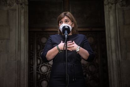 La presidenta del PP valenciano, Isabel Bonig, este lunes.