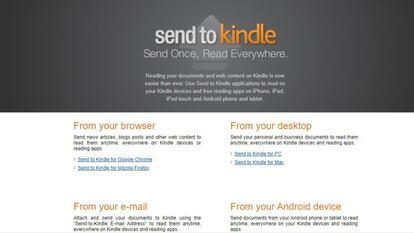 Aplicación Send to Kindle