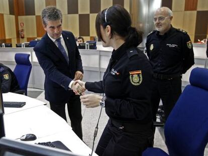 Cosidó, durante un acto de la policía este lunes en Madrid.