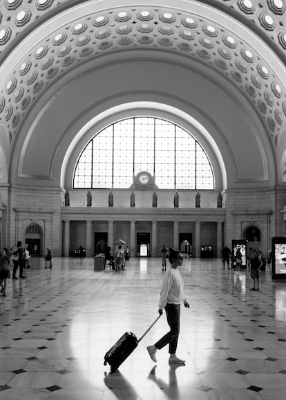 La autora, recién llegada a Washington DC.