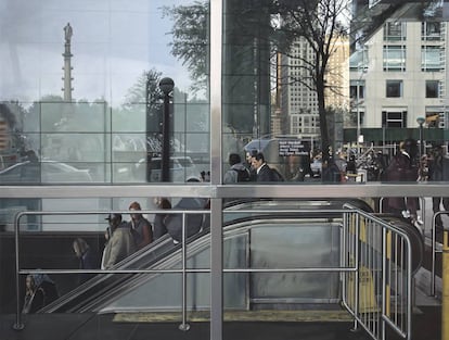 'Subway entrance, Columbus circle', una de las obras de Richard Estes.