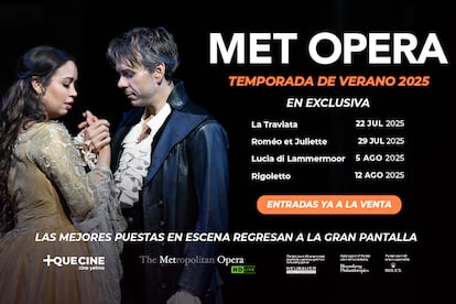 Este es el cartel con la programación de la temporada de verano de MET Ópera, que podrás ver en cinco ciudades con Cine Yelmo.