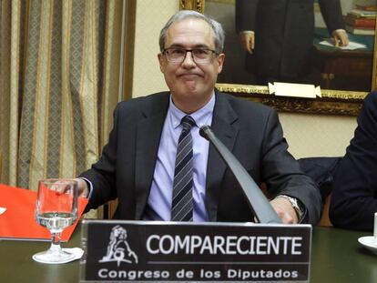 Gregorio Martínez, tesorero del PSOE, en el Congreso.