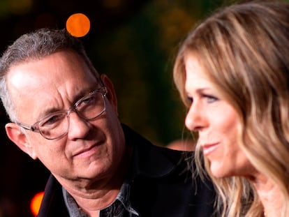 Tom Hanks y su esposa, Rita Wilson, en 2018.