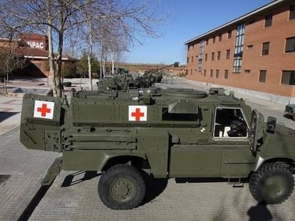 Ambulancia blindada RG-31 del Ejército de Tierra español donada a Ucrania.